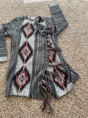 Great Northwest Indigo Southwestern Poncho/Shawl